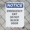 Signmission Emergency Exit Do Not Block Door, 7 in W x Rectangle, Plastic OS-2PACK-NS-P-710-V-11805 - alternate 3